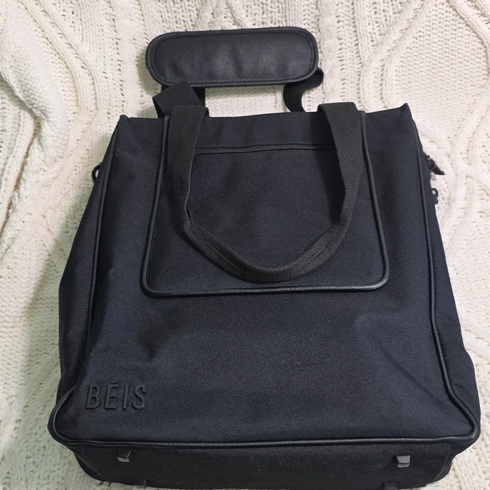 Black Laptop Tote Bag with Shoulder Strap -
